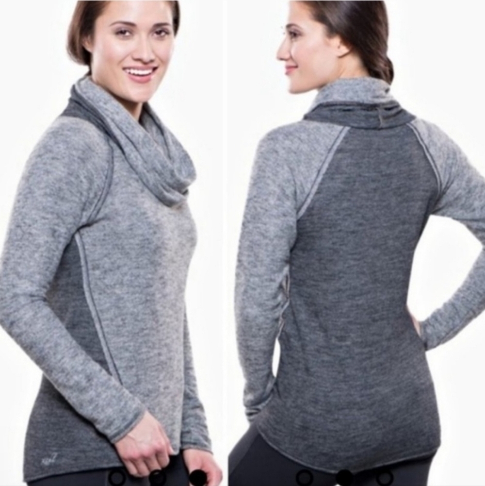 Kuhl Nova Cowl Neck Long Sleeve Pullover Sweater Women's Size XS Gray
